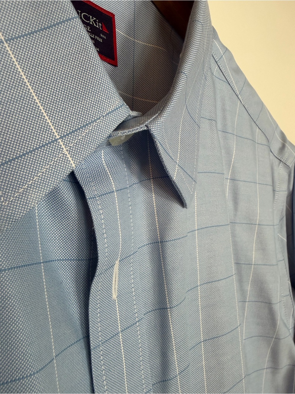 UNTUCKit The Blakeslee Wrinkle-Free Windowpane Shirt - Size L Slim Fit